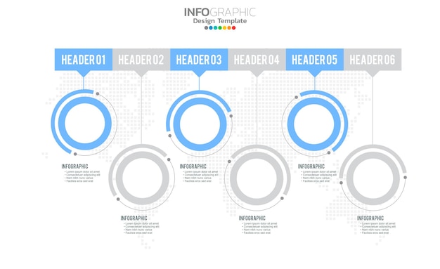 Business timeline infographic chart template design