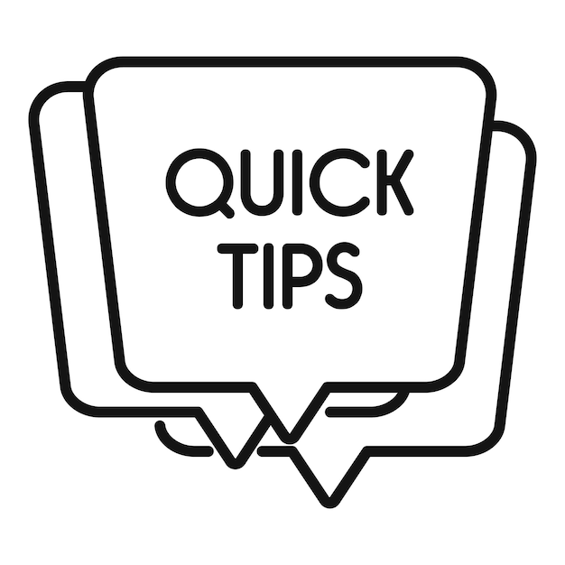 Business tip icon outline vector Advice idea Text sticker
