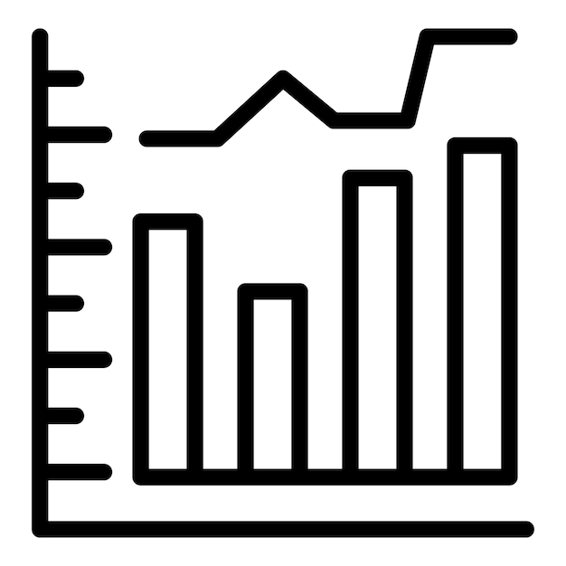 Business trend icon outline vector Seo information Web site