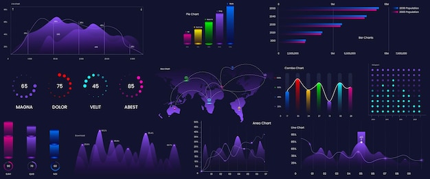 Business Vector Elements for Data Visualization Infographics And Colorful Chart Design