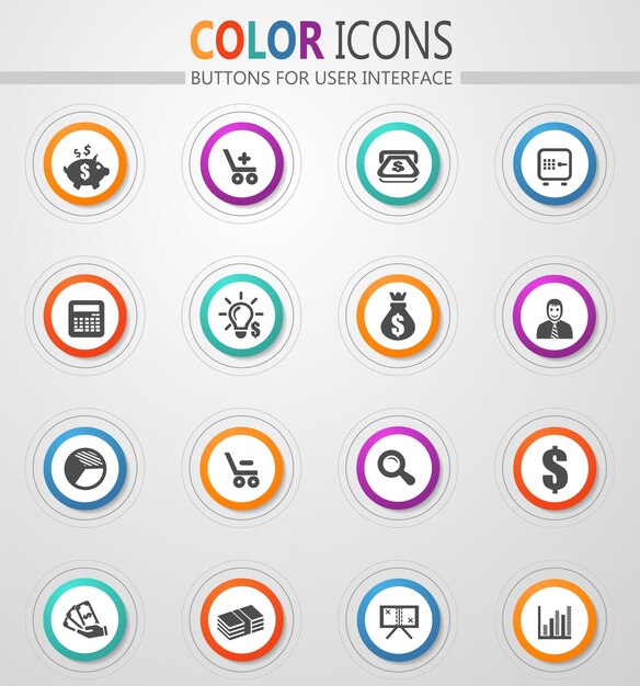 business vector icons for user interface design