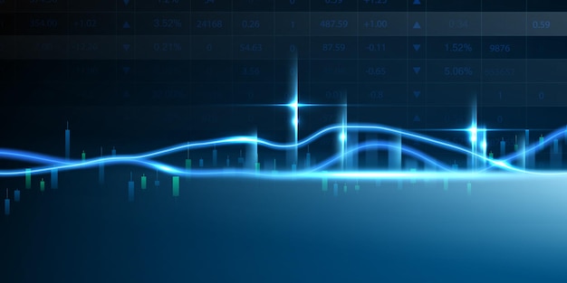 business vector illustration design stock market charts or forex trading charts for business and finance ideas
