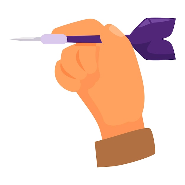 Businessman holding dart targeting success achievement concept