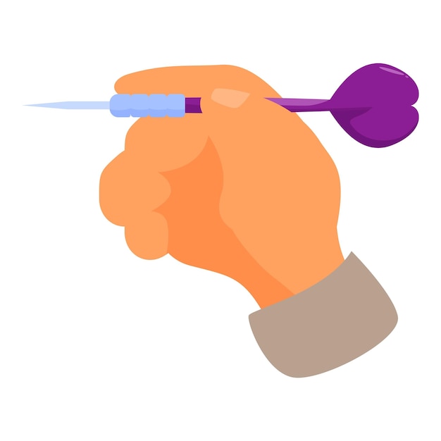 Businessman is holding a dart about to aim at a target