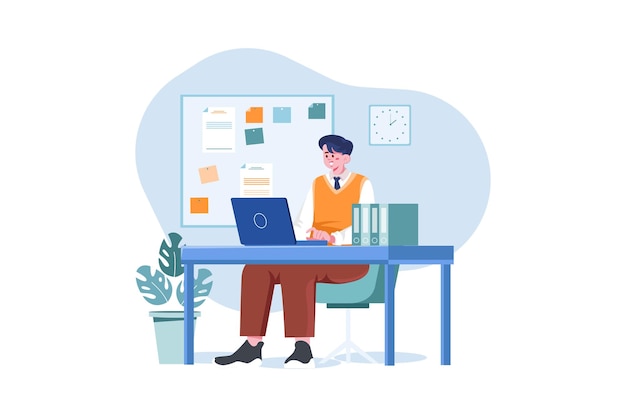 Businessman Working In The Office