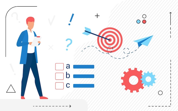 businessman working with list analysis data report business analytics management