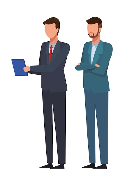 businessmen team coworker faceless