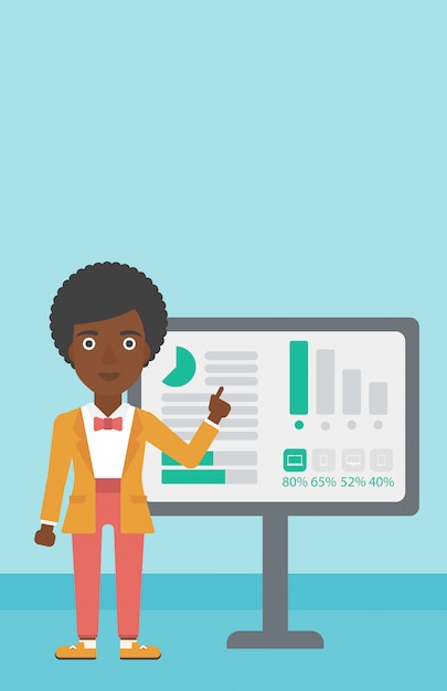 Businesswoman making business presentation.