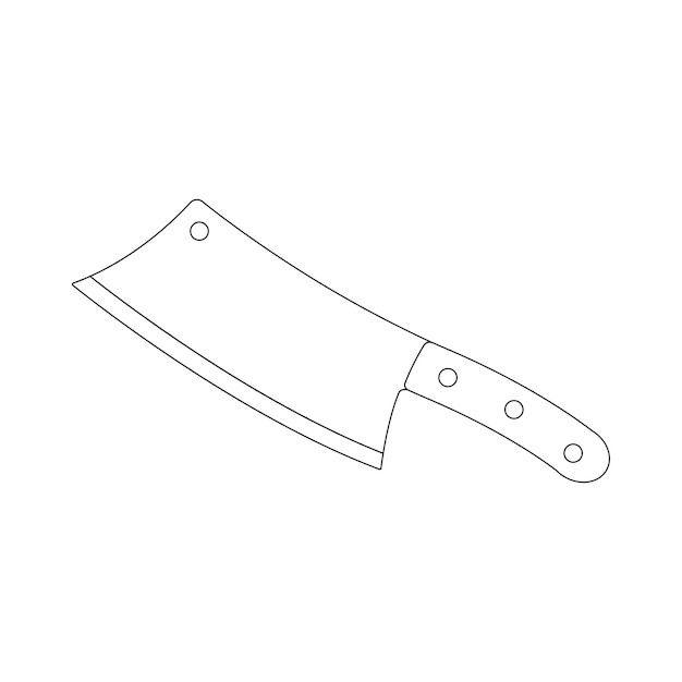 butcher knife icon vector illustration logo design