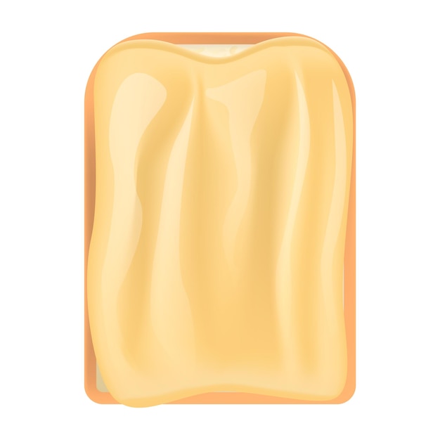butter on bread mockup realistic illustration of butter on bread vector mockup for web design isolated on white background