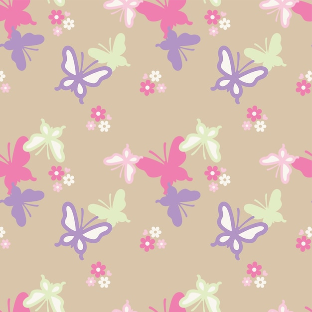 Butterfly vector  pattern seamless background , for wrapping paper, greeting cards.