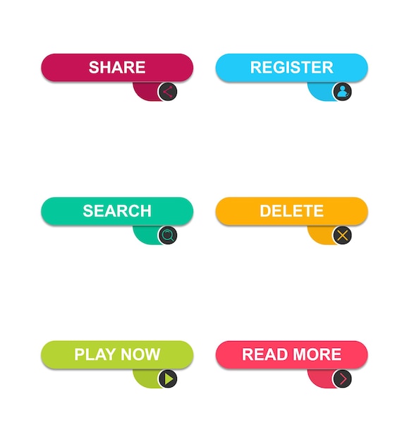 Button Pack Vector Design