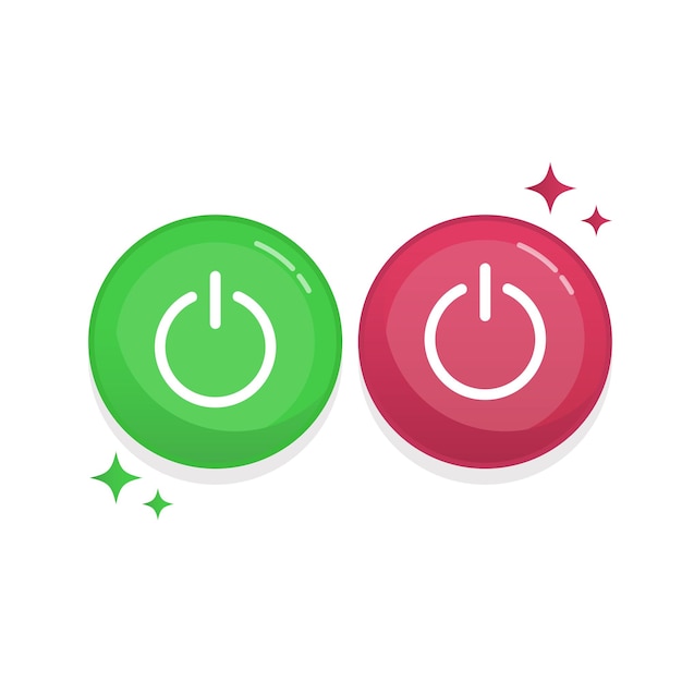 Button Power On Off Switch Flat Design