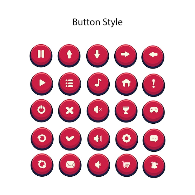 button styles are used for various graphic design purposes web design game design and others