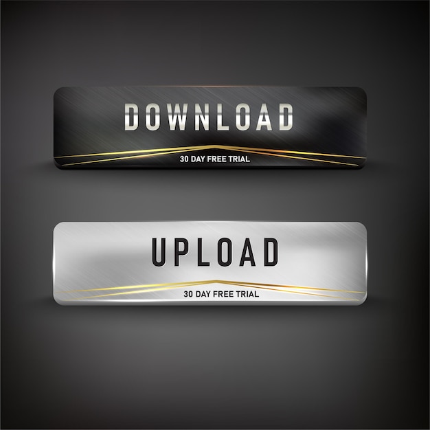 Buttons web download steel on background color black 3