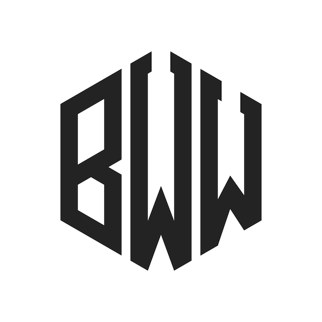 BWW Logo Design Initial Letter BWW Monogram Logo using Hexagon shape