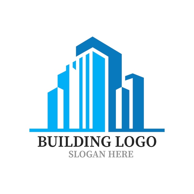Byggnadslogo design vektor mall