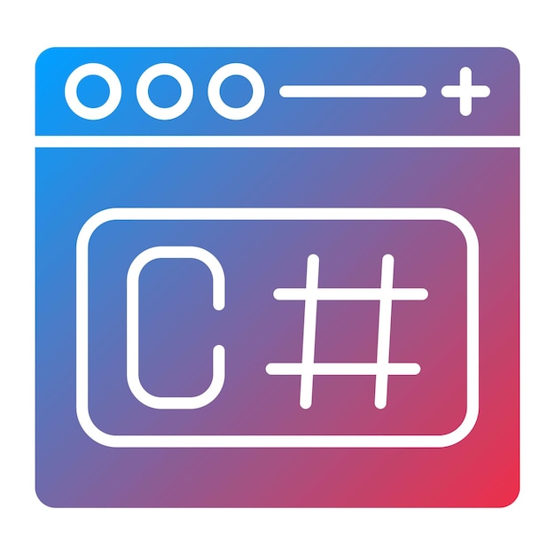 C Sharp icon vector image Can be used for Computer Programming