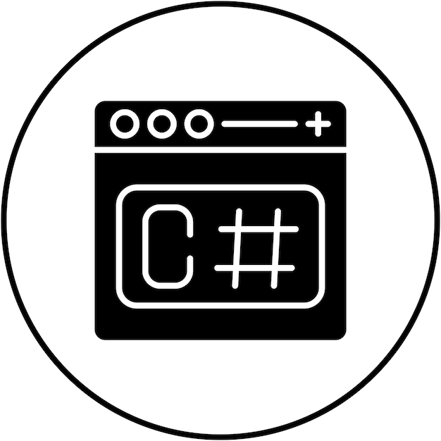 C Sharp icon vector image Can be used for Computer Programming