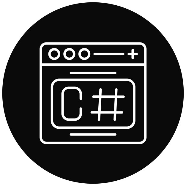 C Sharp ikonen vektorbild Kan användas för Datorprogrammering