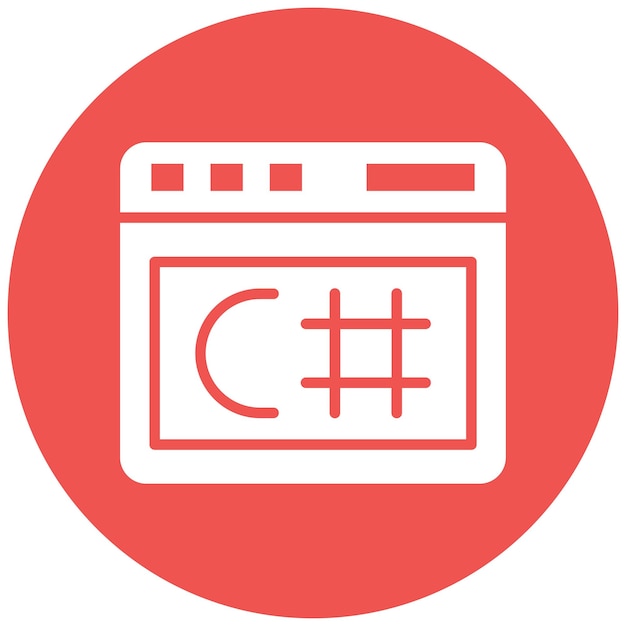 C Sharp Vector Illustration Style