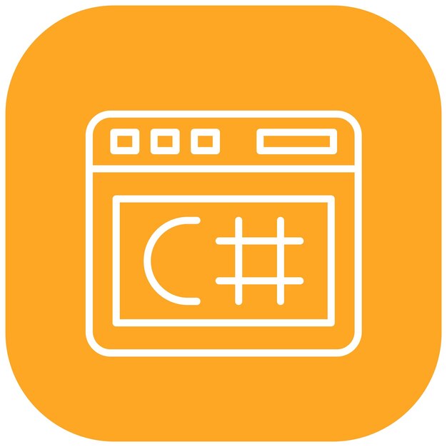 c sharp vector illustration style
