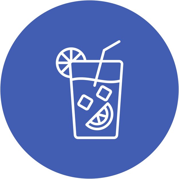 Caipirinha Cocktail Vector Illustration Style