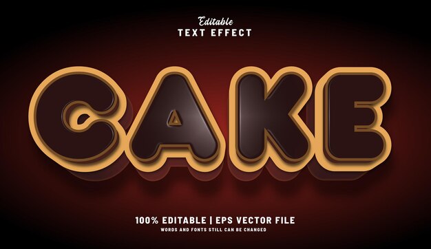 cake editable text effect 3d style text