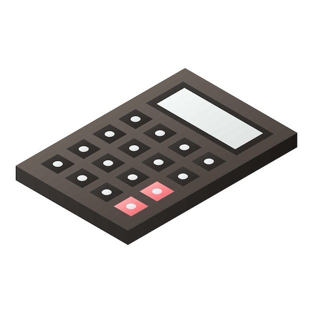 calculator icon isometric of calculator vector icon for web design isolated on white background