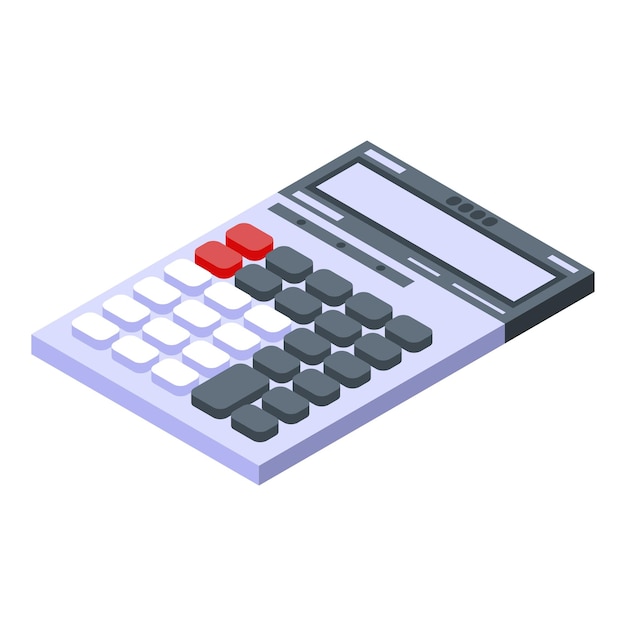 calculator icon isometric of calculator vector icon for web design isolated on white background