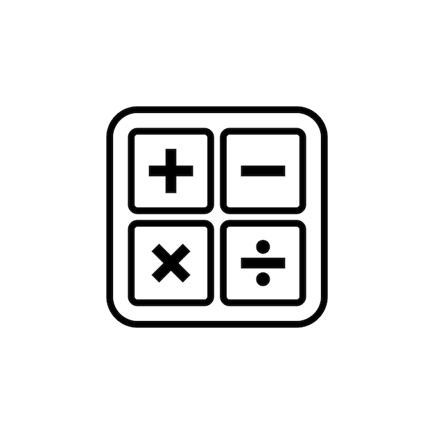 calculator icon vector logo template