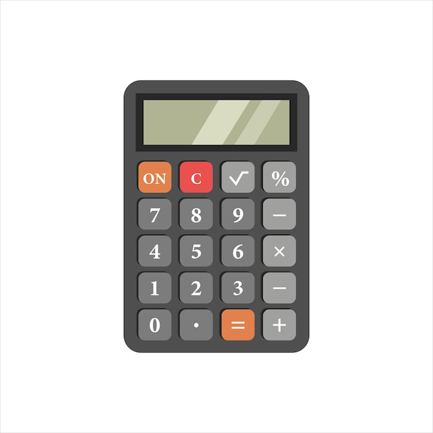 Calculator isolated on white