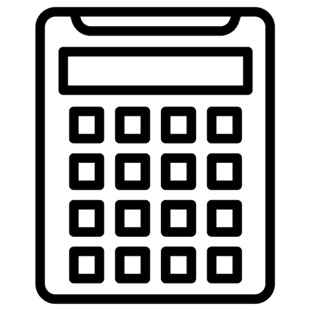 Calculator vector icon illustration of Learning iconset