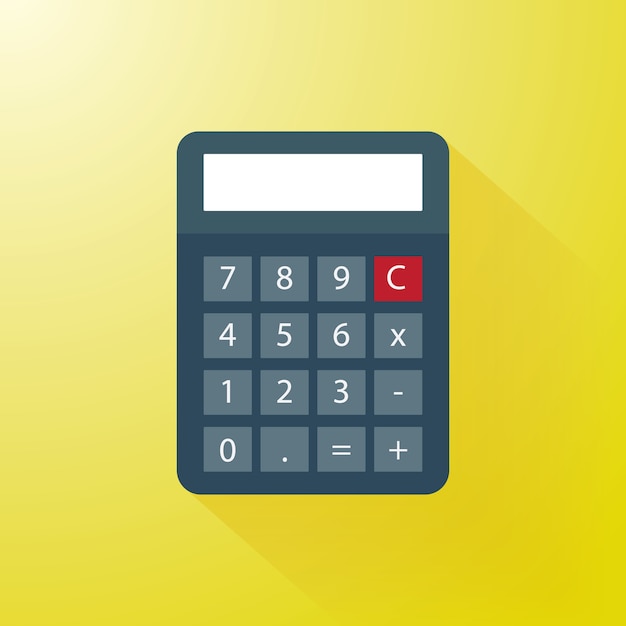 calculator with modern flat style