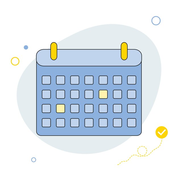 Calendar flat icon Modern concept for business planning news and events reminder and timetable Vector illustration