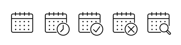 Calendar icon Calendar line icon