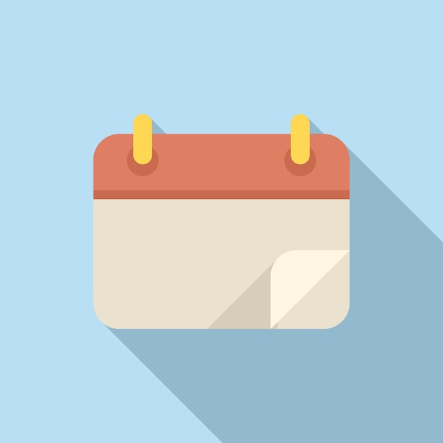 Calendar icon flat vector Computer interface Use button