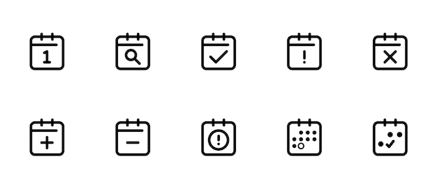 Calendar Icons Set