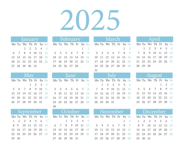 calendar in english for 2024 the week starts on monday