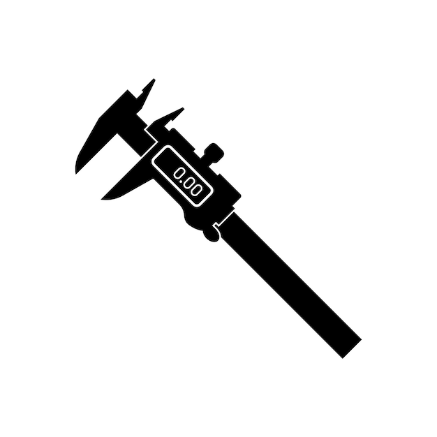 Calipers Measure Icon Vector Template Illustration Design