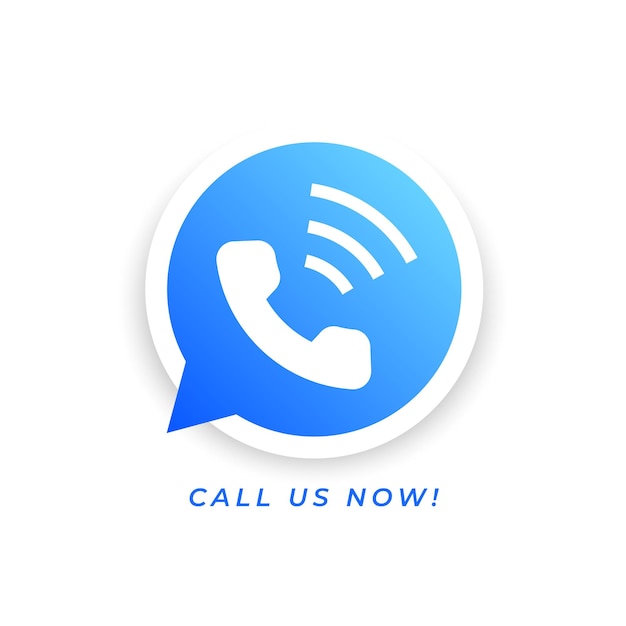 Call and chat us now icon design template