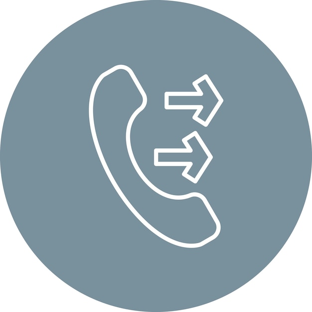 call forwarding icon vector image can be used for communication and media