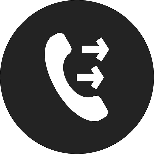 call forwarding icon vector image can be used for communication and media