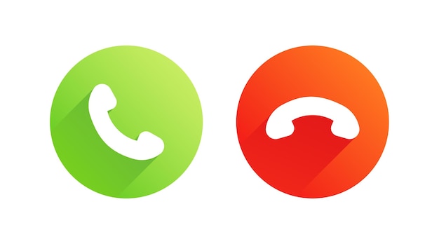 Call set icons Flat style Vector icons