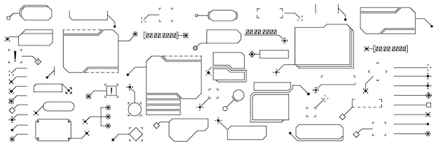 Callouts titles vector set. Callout bar labels, information call box bars.