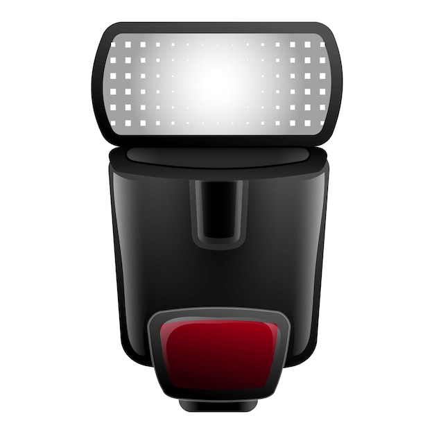 Camera flashlight icon cartoon vector Photo studio Spot shoot
