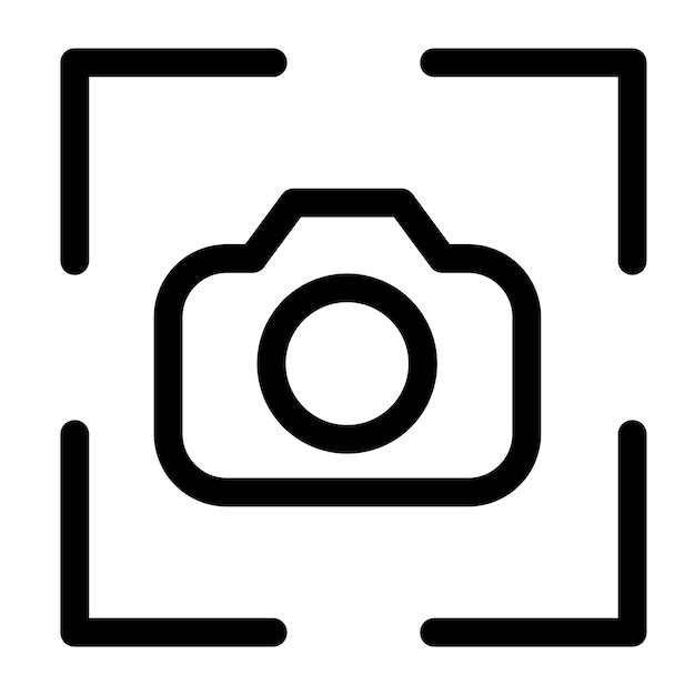 Camera focus clean and modern Photography and videography icon