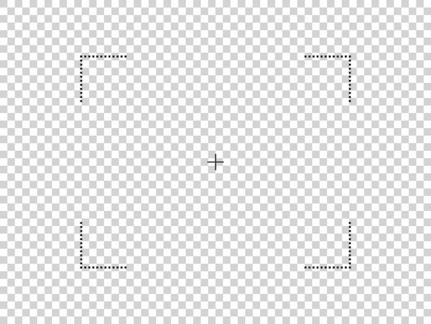 Camera focus target screen Vector photo camera viewfinder illustration