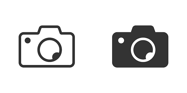 Camera icon Simple design Vector illustration