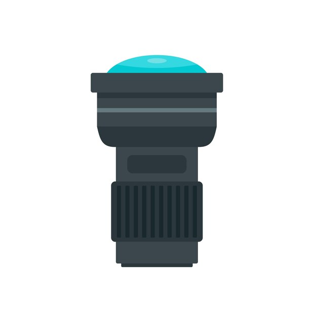 Camera lens icon Flat illustration of camera lens vector icon for web design
